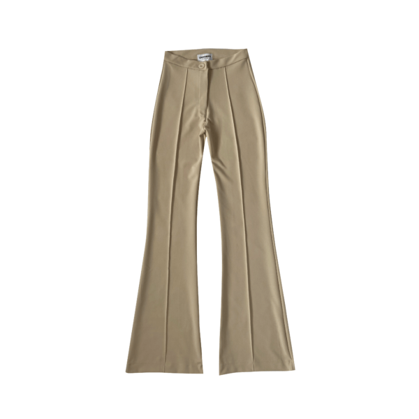 flare trousers beige