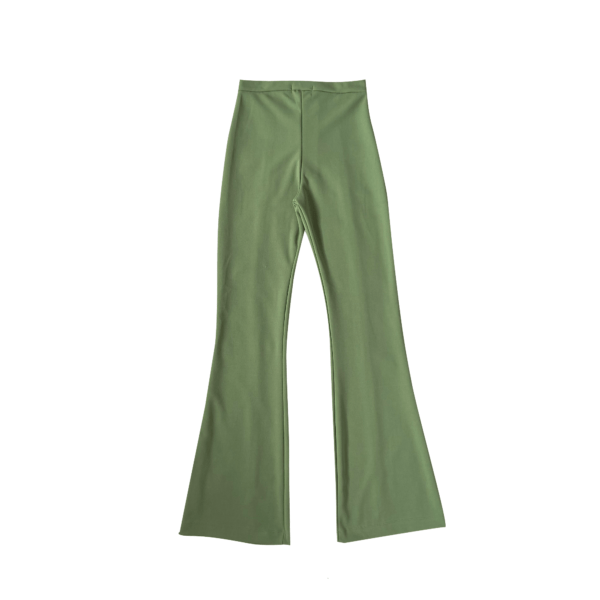 flare trousers back verde